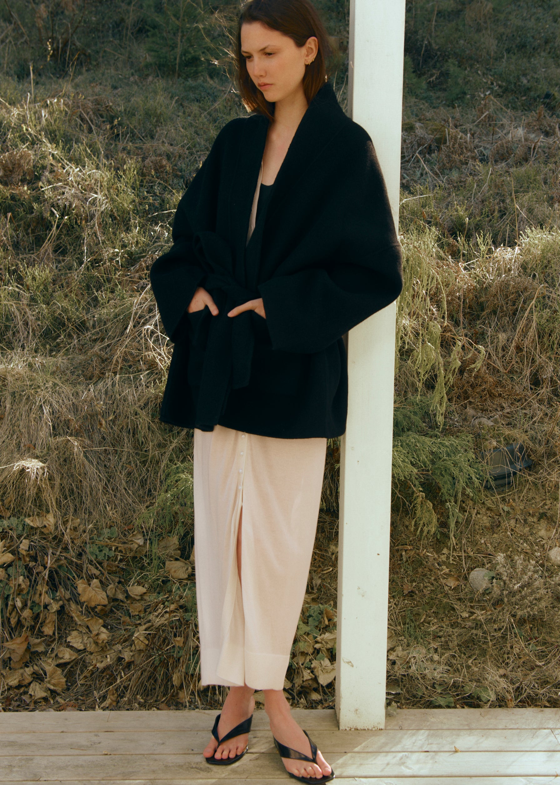 Ascent Alpaca Kimono Jacket Black Ascent Alpaca Kimono Jacket Black