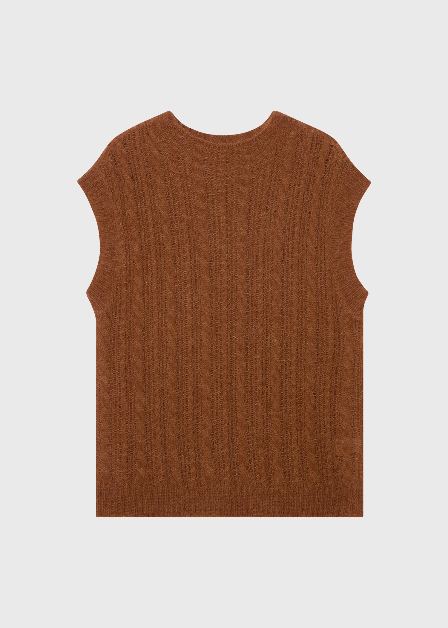 TELMA ALPACA BLEND VEST - PAPAYA PUNCH