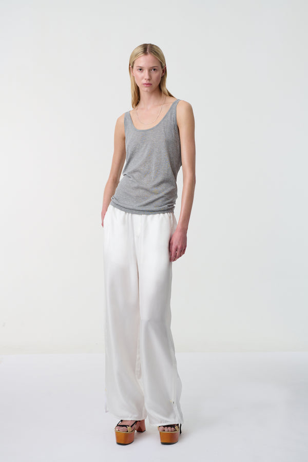 Elune Cotton Silk Tank Top Stone