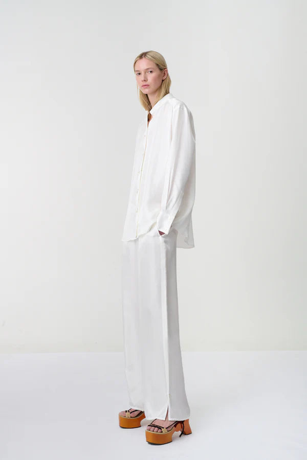 Vaera Silk Trousers White