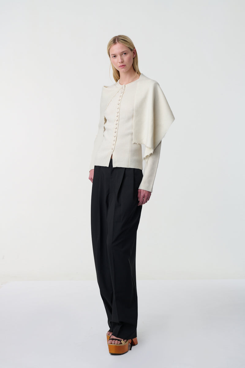 Rooni Shawl Cardigan Ivory