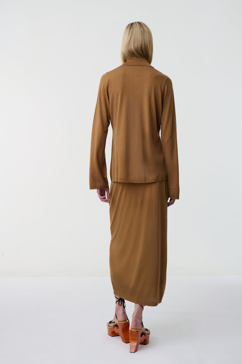 Ambre Knitted Skirt Wood