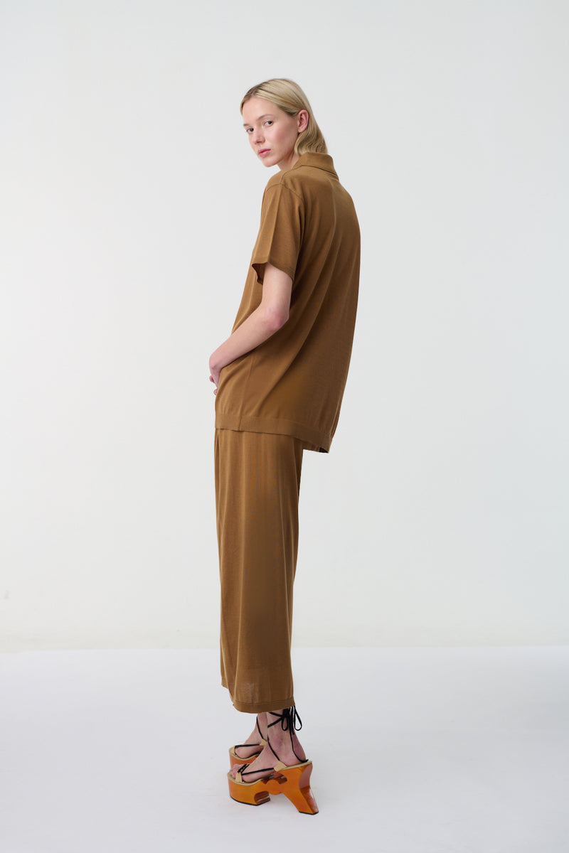 Serra Knitted Polo Wood
