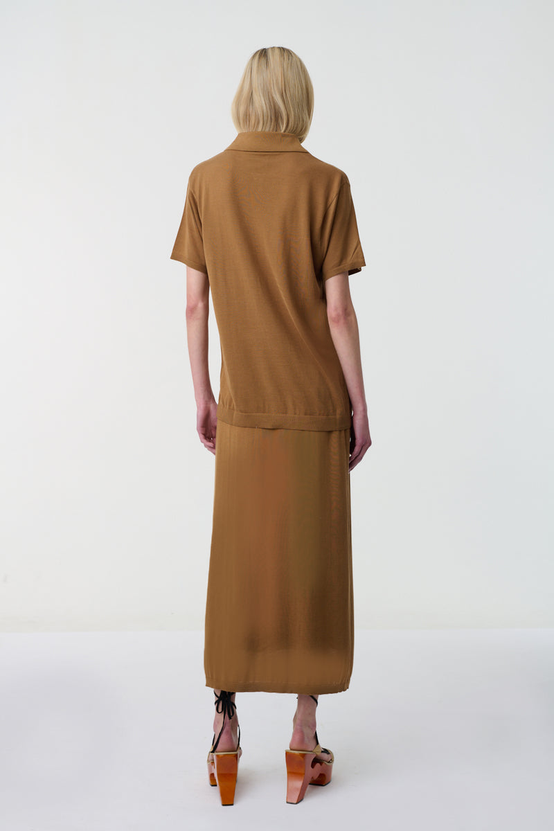 Serra Knitted Polo Wood