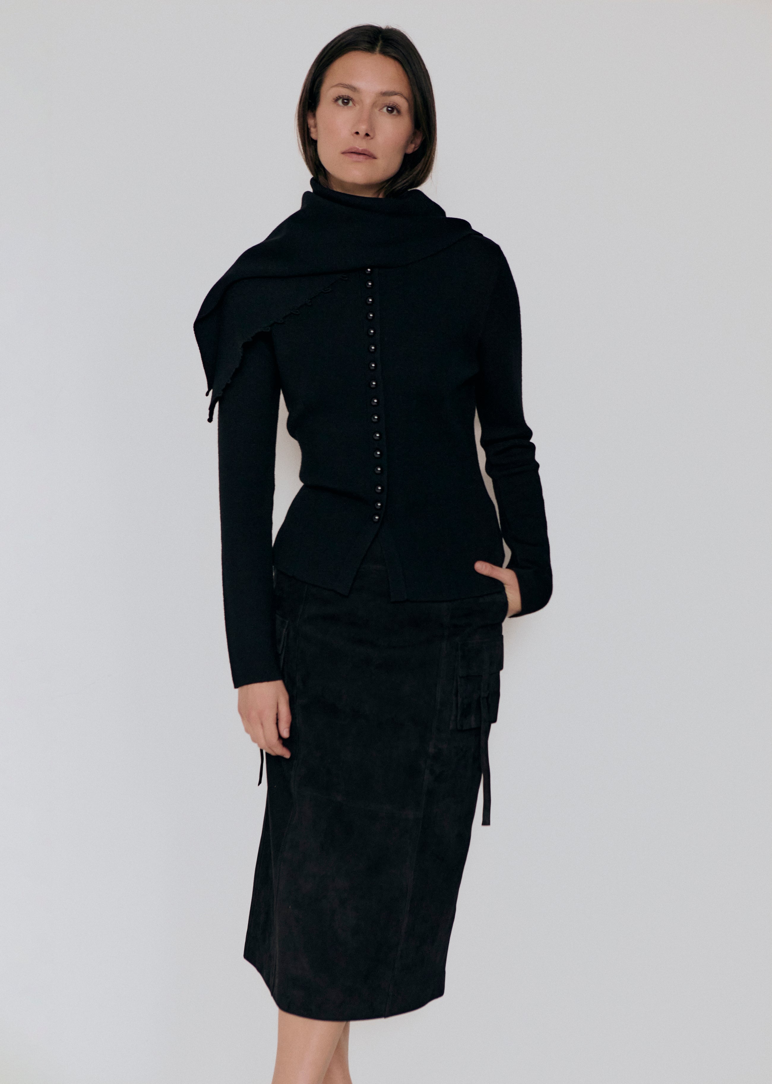 Rooni Shawl Cardigan Black