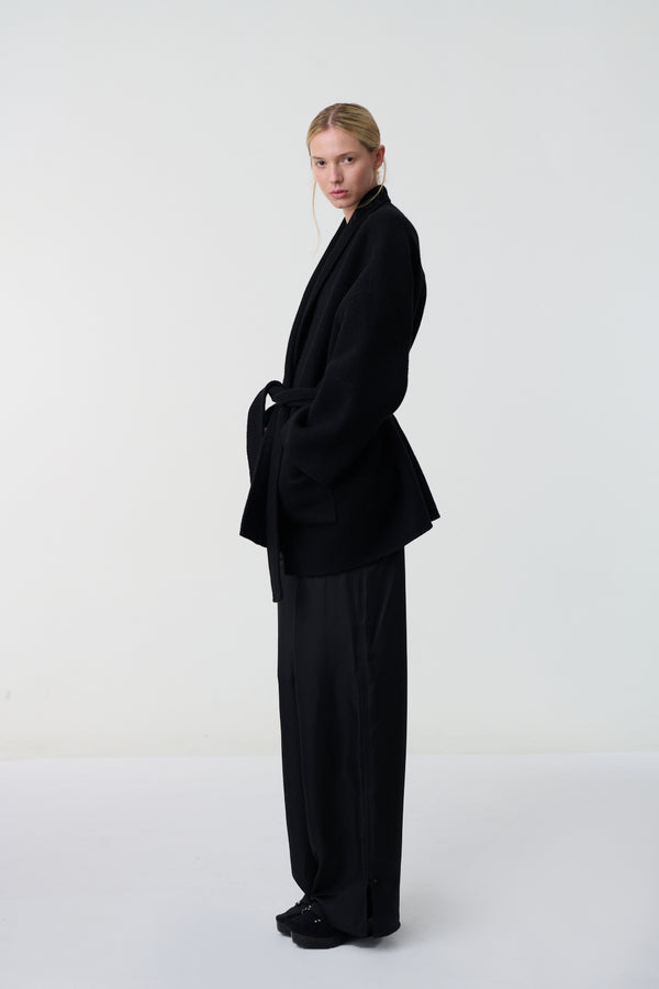 Ascent Alpaca Kimono Jacket Black