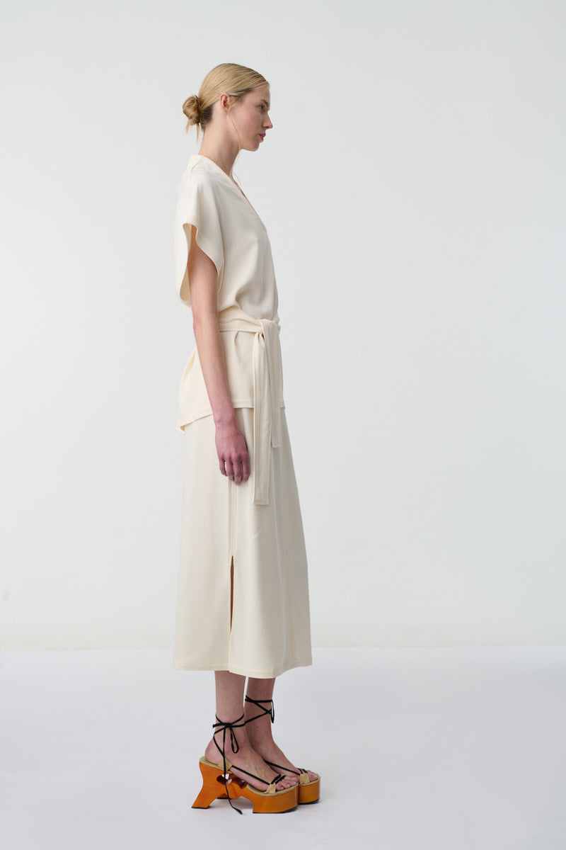 Drift Scarf Top Cream