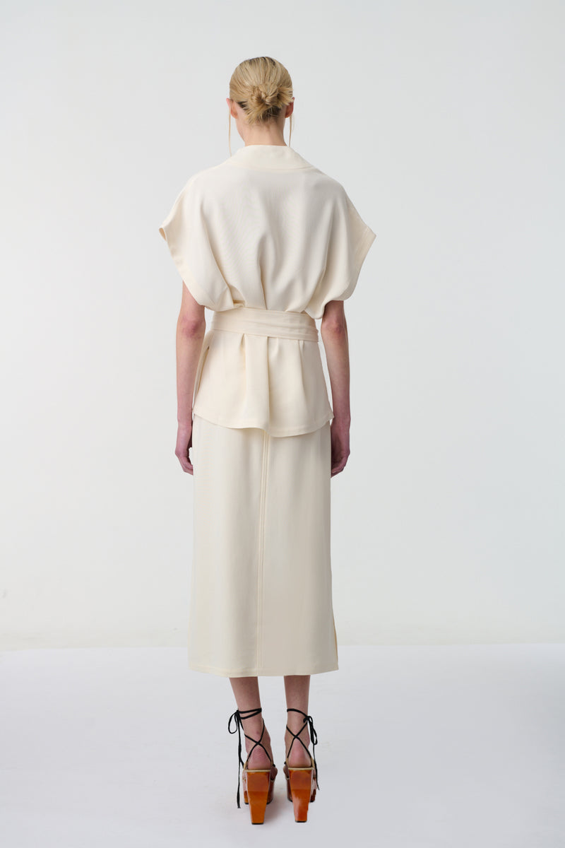Drift Scarf Top Cream