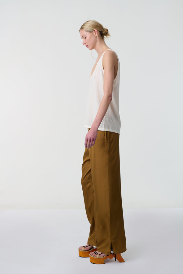 Elune Cotton Silk Tank Top Off White