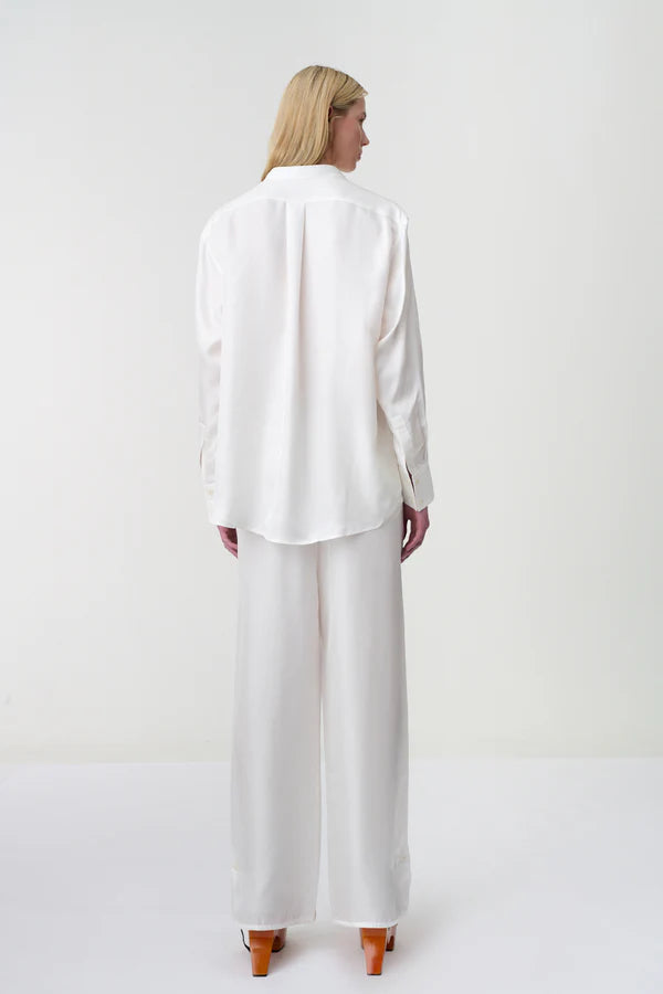 Vaera Silk Trousers White