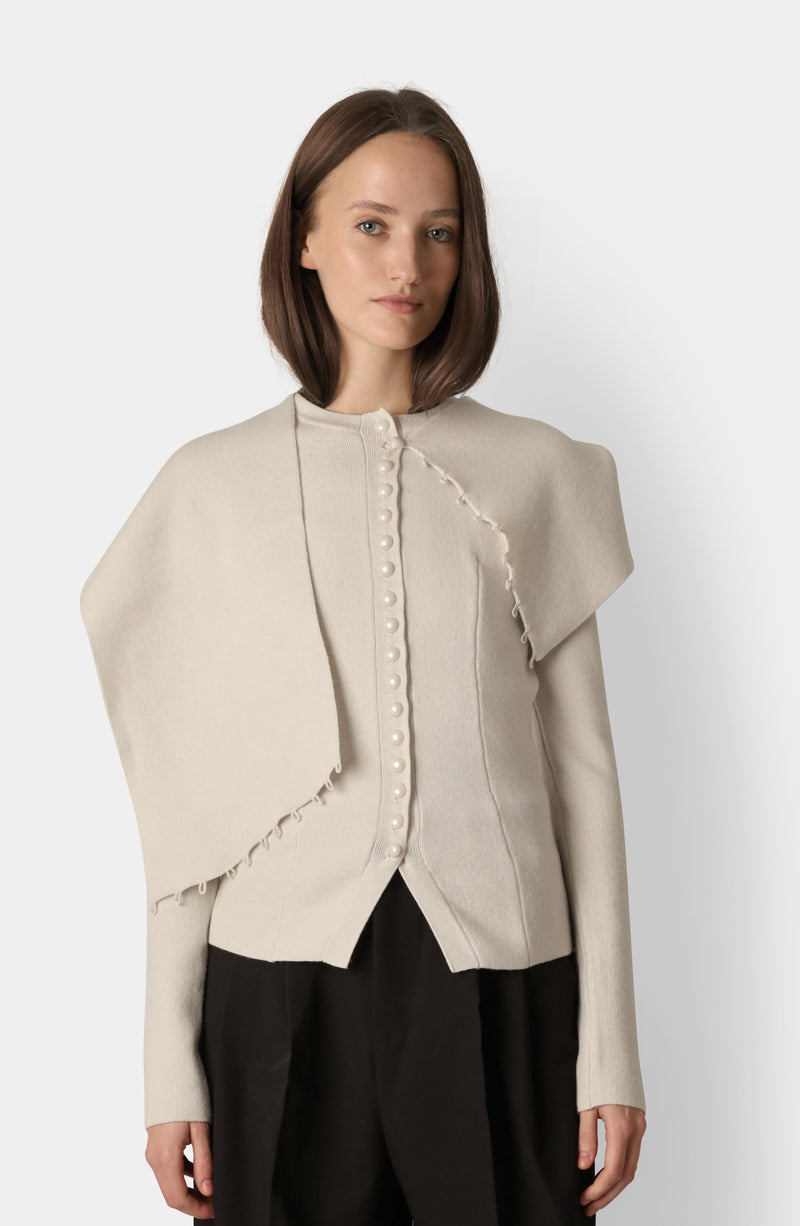 Rooni Shawl Cardigan Ivory