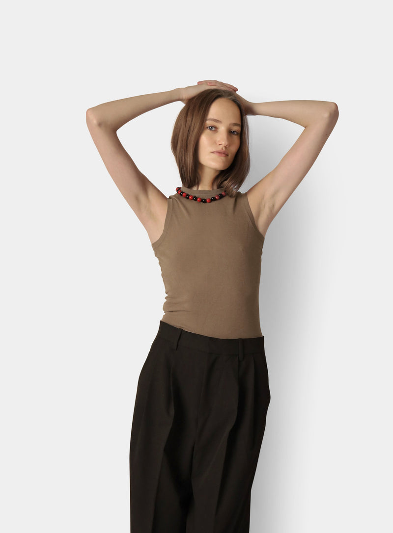 Mona Tank Top Beige