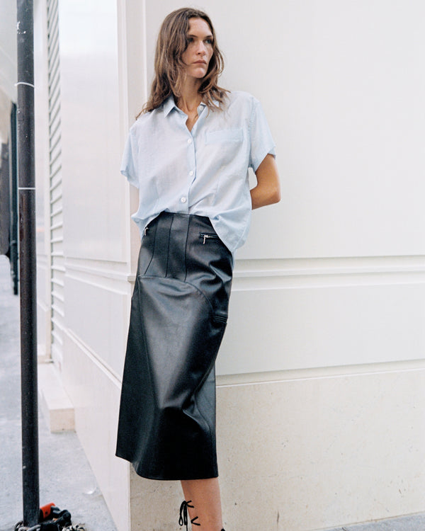 Sorrex Leather Skirt Black