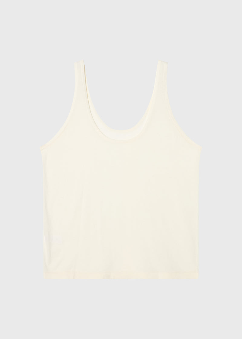 Elune Cotton Silk Tank Top Off White