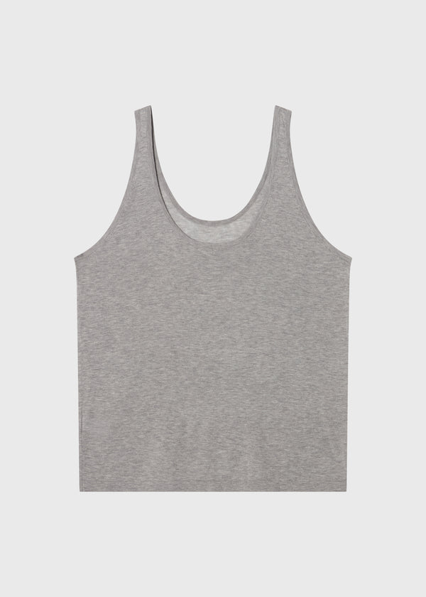 Elune Cotton Silk Tank Top Stone