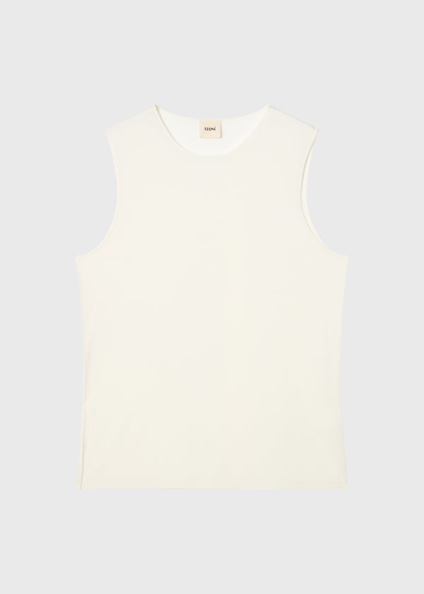 Meryl Virgin Wool Sleeveless Top Off White