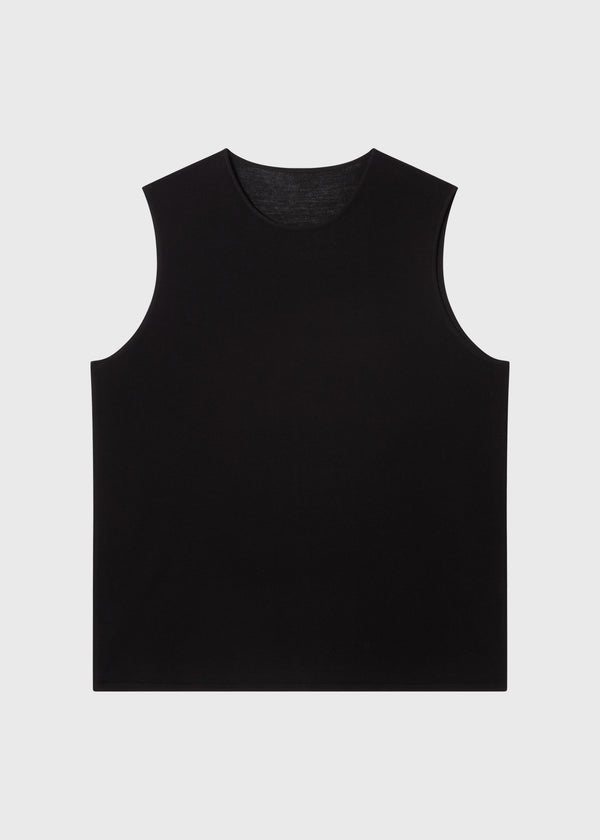 Meryl Virgin Wool Sleeveless Top Black