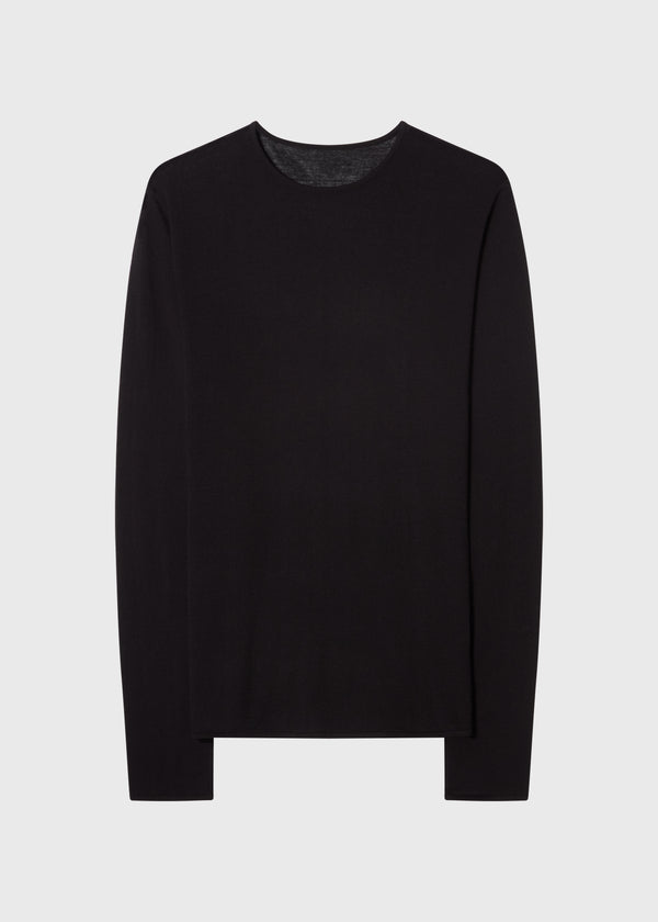 Eugene Cotton Silk Long Sleeve Top Black