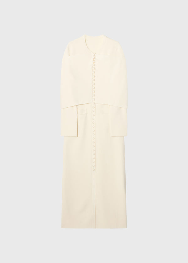 Gerda Maxi Shawl Cardigan Ivory