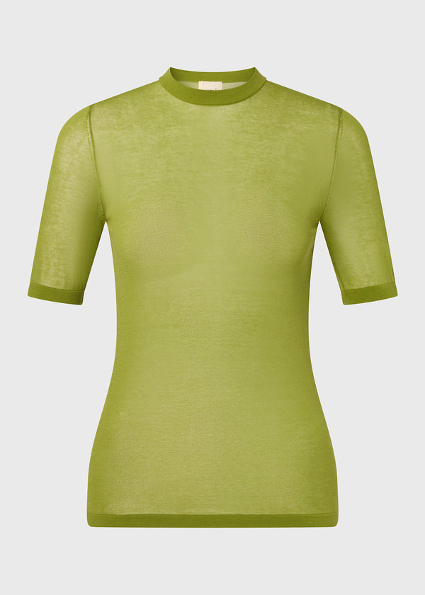 Aubrie Sheer Nylon Top Moss