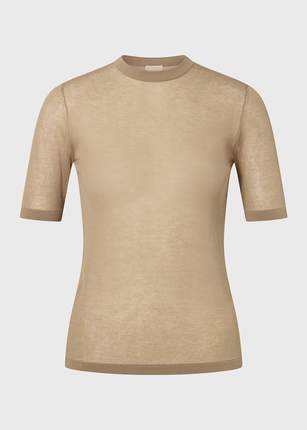 Aubrie Sheer Nylon Top Desert