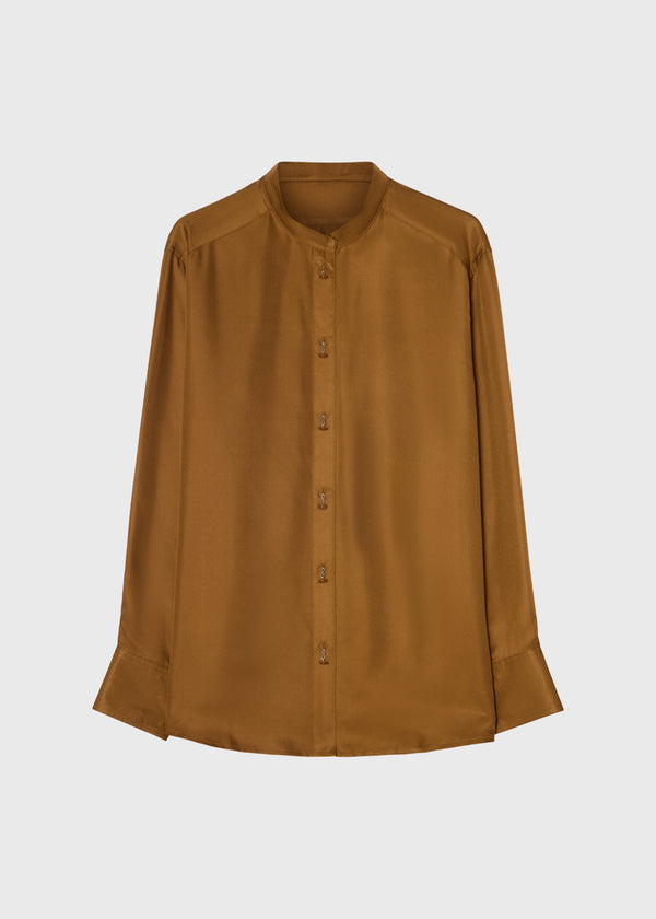 Silene Silk Cufflink Shirt Wood