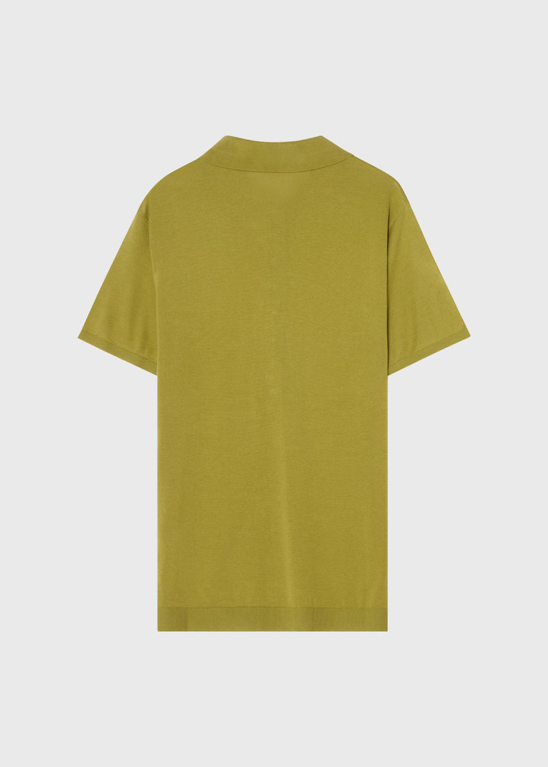 Serra Knitted Polo Pistachio