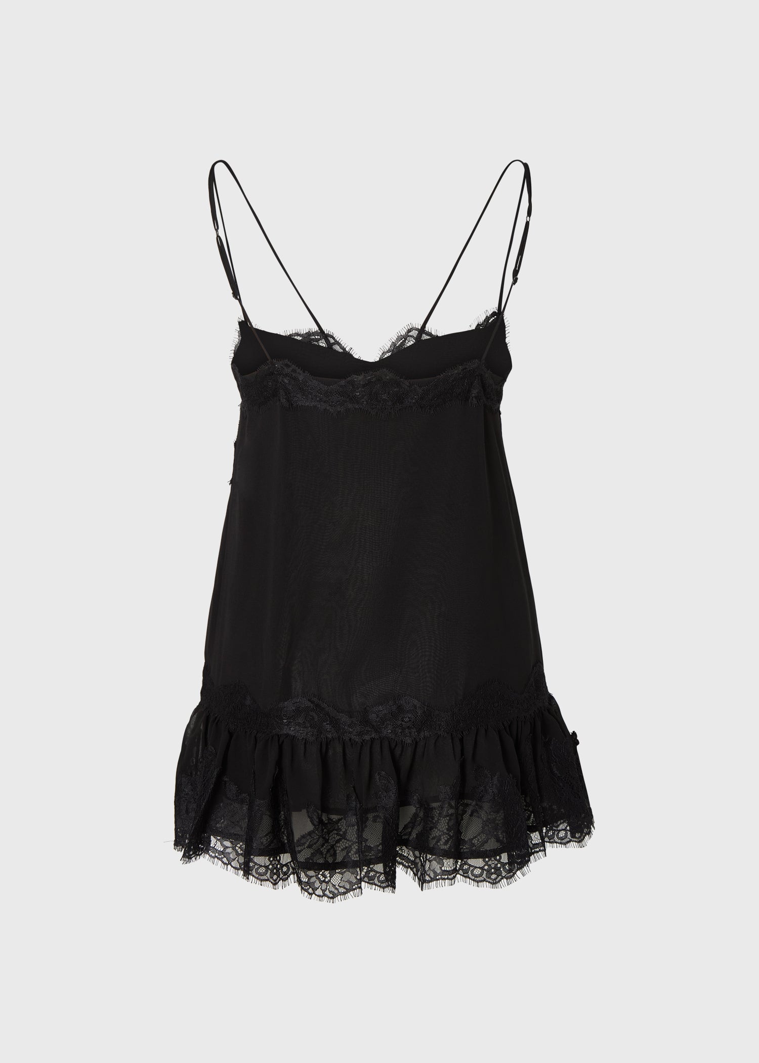 Iris Lace-Trimmed Silk Camisole Noir