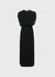 Void Gathered Silk Dress Black