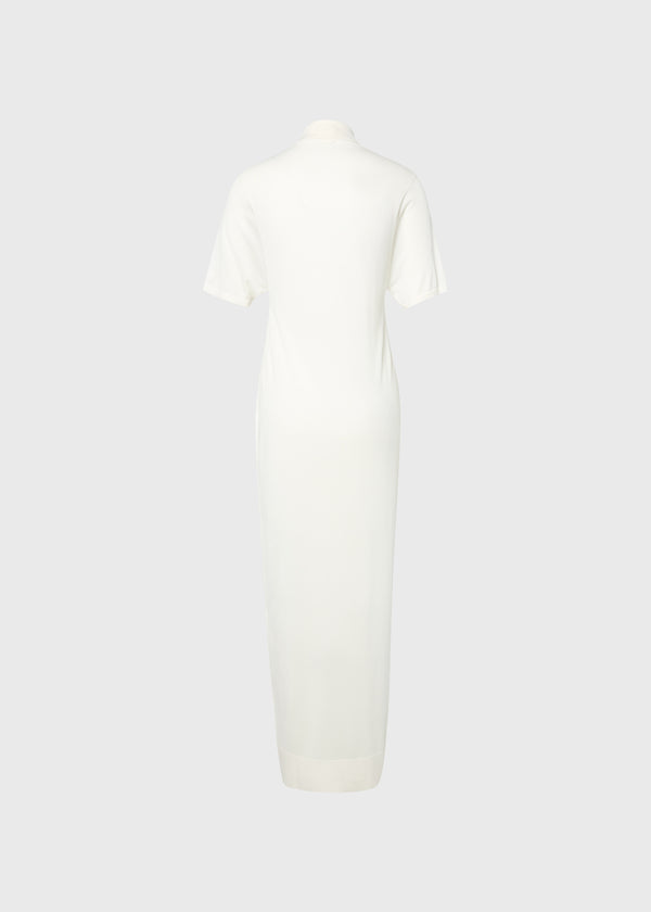 Dée Knitted Polo Dress White