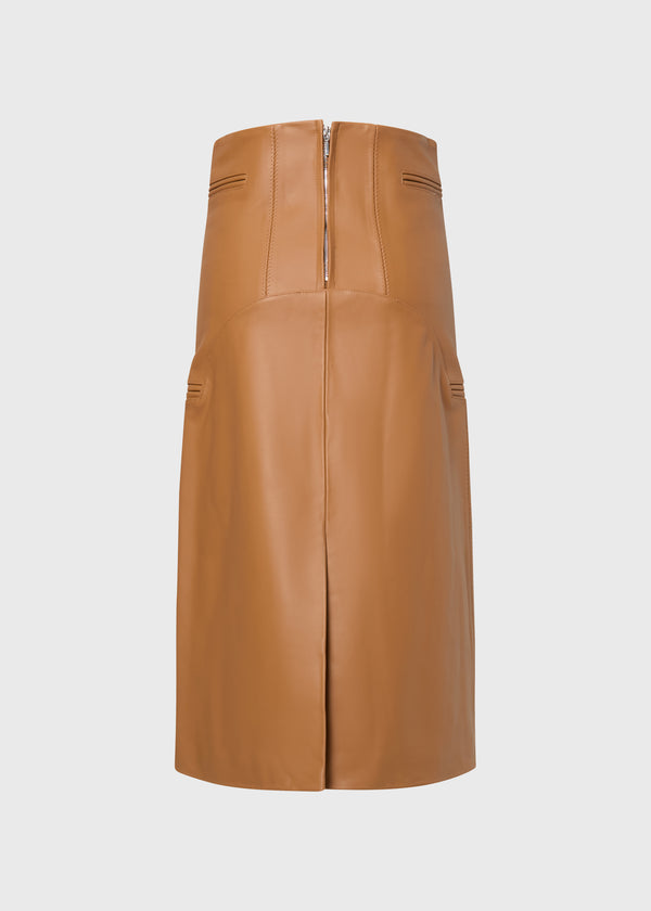 Sorrex Leather Skirt Cedar