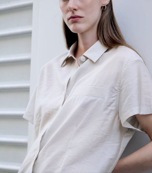 Flore Sheer Shirt Beige